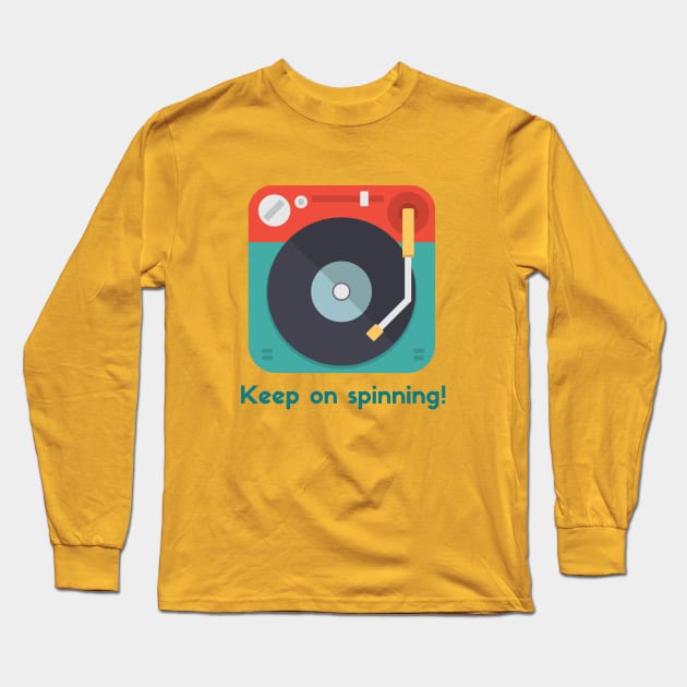 Turntable - Keep on spinning Long Sleeve T-Shirt by jbrulmans